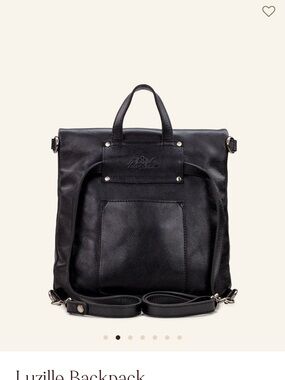 Patricia Nash Embossed Floral Black Leather Convertible Backpack